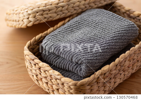 New grey face towel 130570468