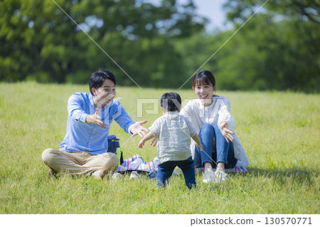 Family having a picnic Family having a picnic 130570771