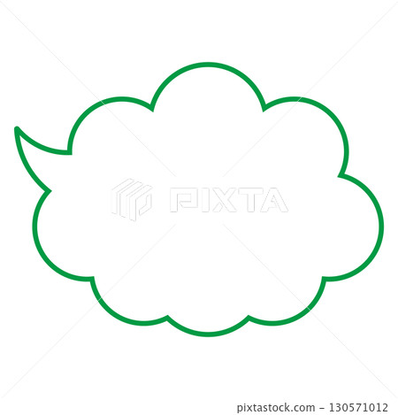 Simple speech bubble illustration with fluffy frame 130571012