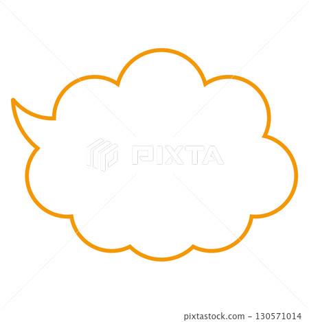 Simple speech bubble illustration with fluffy frame 130571014