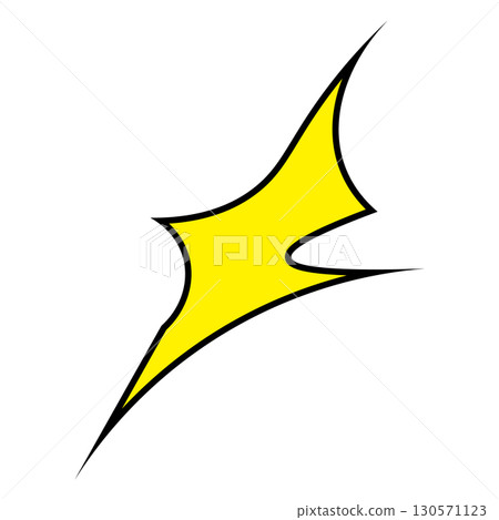 Lightning bolt simple flat illustration white background Lightning bolt simple flat illustration white background 130571123