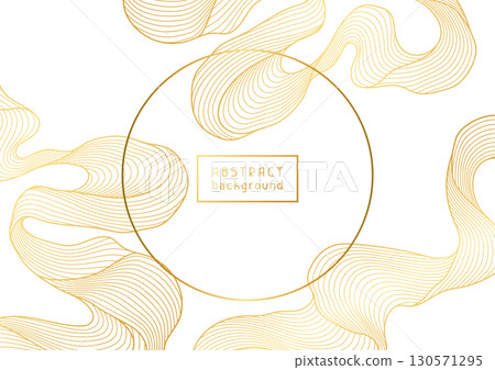 Background with wave elements. Abstract card with linear curls. Background with wave elements. Abstract card with linear curls. 130571295