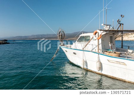 Fishing Boat Moored in St George's Harbour, Peyia, Cyprus Fishing Boat Moored in St George's Harbour, Peyia, Cyprus 130571721