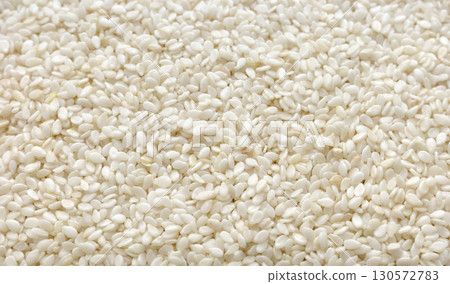 Close up photo of sesame seeds, selective focus. 130572783