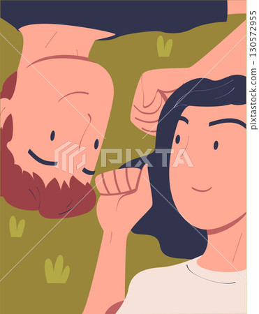 Happy Lover Man and Woman Couple Cuddle Together Vector Illustration Happy Lover Man and Woman Couple Cuddle Together Vector Illustration 130572955
