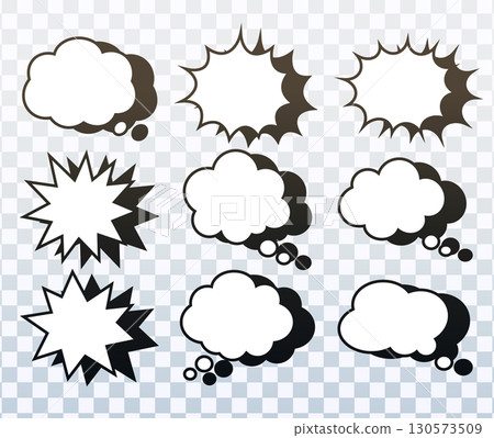 Comic Vector Speech Bubbles For Retro Pop Art And Dialogue 130573509