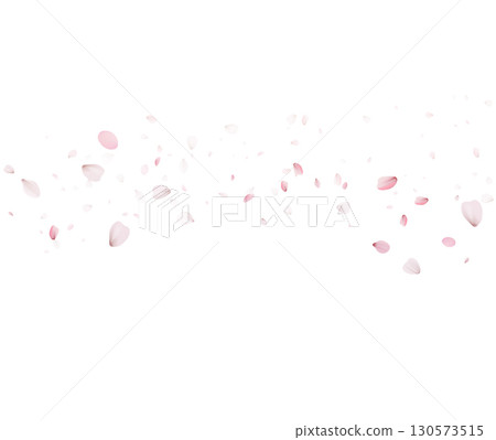 Sakura Petals Flying In The Wind Vector Illustration 130573515
