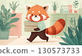 red panda, Ailurus, businessman 130573733