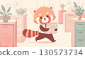 red panda, Ailurus, businessman 130573734