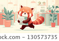 red panda, Ailurus, businessman 130573735