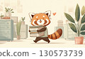 red panda, Ailurus, businessman 130573739