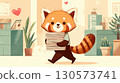 red panda, Ailurus, businessman 130573741