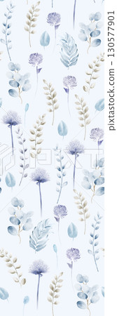 Artistic Floral Patterned Decorative Paper Collection 130577901
