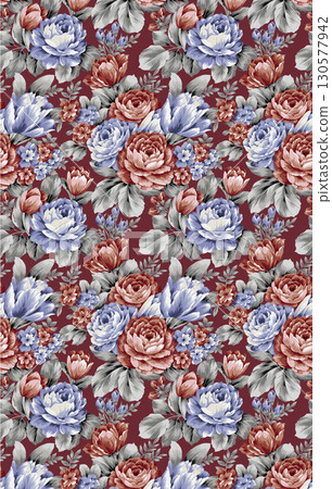 Artistic Floral Patterned Decorative Paper Collection 130577942