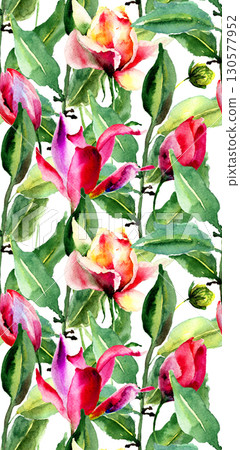 Artistic Floral Patterned Decorative Paper Collection 130577952