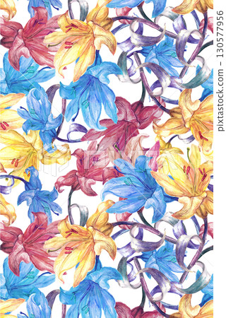Artistic Floral Patterned Decorative Paper Collection 130577956