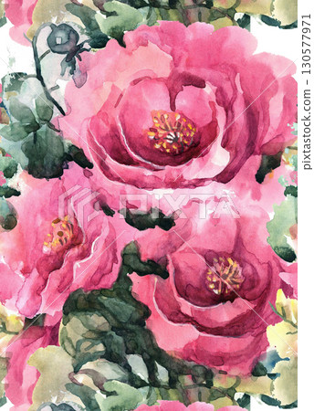 Artistic Floral Patterned Decorative Paper Collection 130577971