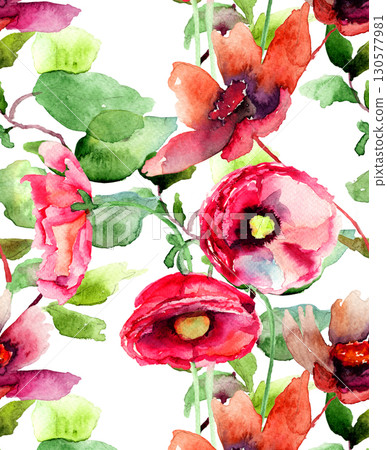 Artistic Floral Patterned Decorative Paper Collection 130577981