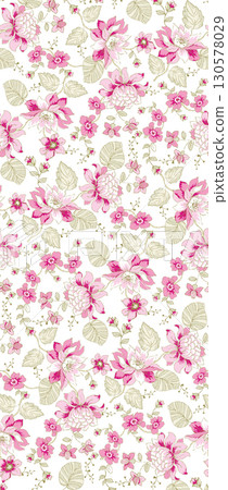 Vibrant Floral and Leaf Patterned Decorative Paper Assortment 130578029