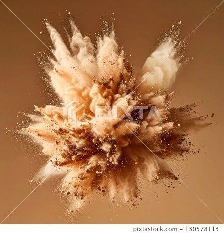 Abstract Brown and Beige Powder Explosion 130578113