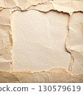Crumpled Brown Paper Frame Texture Background 130579619