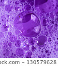Closeup of Purple Bubbles and Foam Texture 130579628