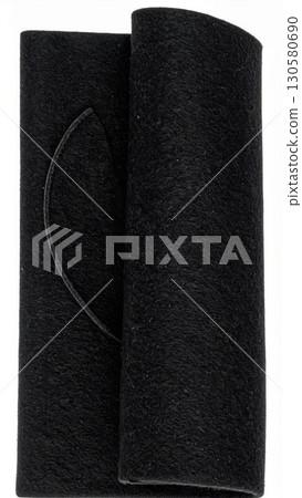 Black Fabric Texture Rolled and Folded Black Fabric Texture Rolled and Folded 130580690