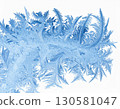 Blue Ice Crystals Frost Pattern Winter Background 130581047