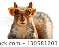 Cool squirrel wearing sunglasses 130581201