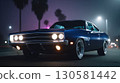 Classic Car at Night 130581442