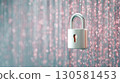 Shiny Padlock with Abstract Light Background 130581453