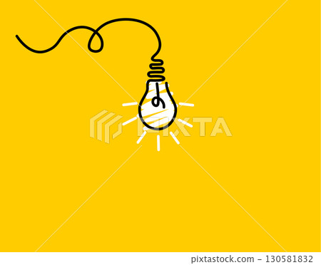 light bulb. the idea is business. abstract light bulb on a white background. create a cover or poster 130581832