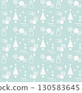 Geometric Christmas seamless pattern background (light blue base + white) 130583645