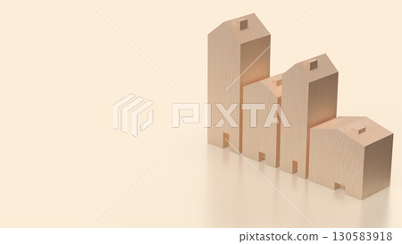 The Wood House for property concept 3d Rendering. 130583918