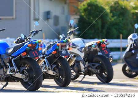 Image of a motorcycle at a driving school 130584250