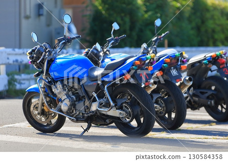 Image of a motorcycle at a driving school 130584358