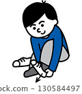 Take off my shoes | Dressing action card/visual support icon (Take off my shoes) 130584497