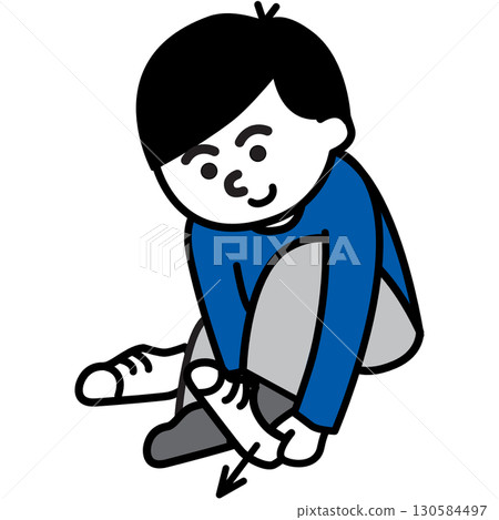 Take off my shoes | Dressing action card/visual support icon (Take off my shoes) 130584497