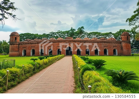 Sixty Dome Mosque, UNESCO World Heritage Site in Bagerhat, Bangladesh Sixty Dome Mosque, UNESCO World Heritage Site in Bagerhat, Bangladesh 130584555