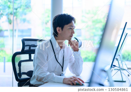 A man working 130584861