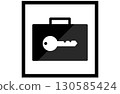 Coin locker symbol for storing luggage 130585424