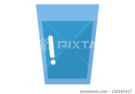 A simple illustration icon of a glass of water 130585427