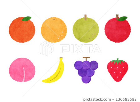 經典水果拼盤（水彩風格） 130585582