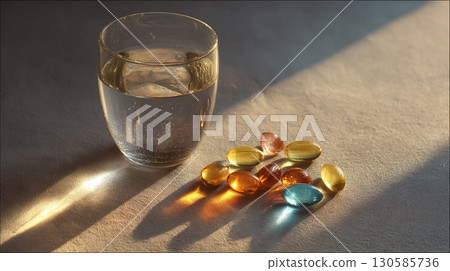 Supplements in various colors Supplements in various colors 130585736