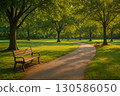 Park path at dusk 0030 130586050