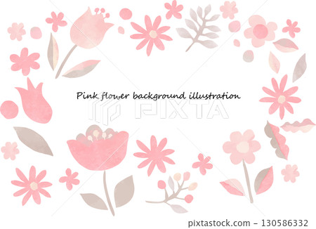 斯堪的納維亞風格粉紅花卉背景圖 斯堪的納維亞風格粉紅花卉背景圖 130586332