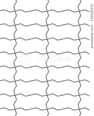 patterned wire mesh grille with wavy horizontal lines and vertical connectors for architectural and construction uses 130588352