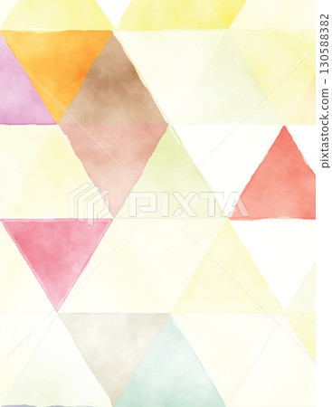abstract watercolor geometric triangles in pastel shades creating a soft artistic pattern 130588382