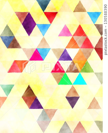 abstract watercolor geometric pattern with colorful triangles and polygons abstract watercolor geometric pattern with colorful triangles and polygons 130588390