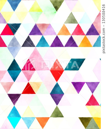 colorful geometric triangle pattern with vibrant hues and abstract design colorful geometric triangle pattern with vibrant hues and abstract design 130588416